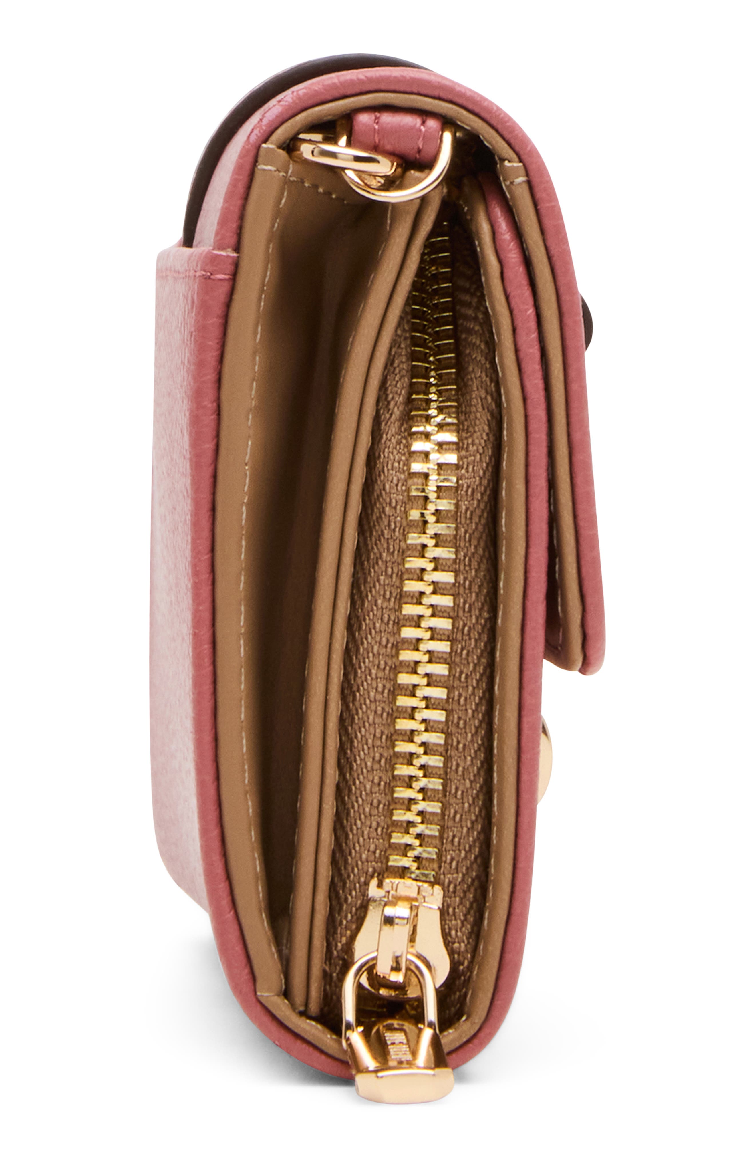Wallet on a Chain Crossbody Bag, Alternate, color, BLOSSOM/ ROSE