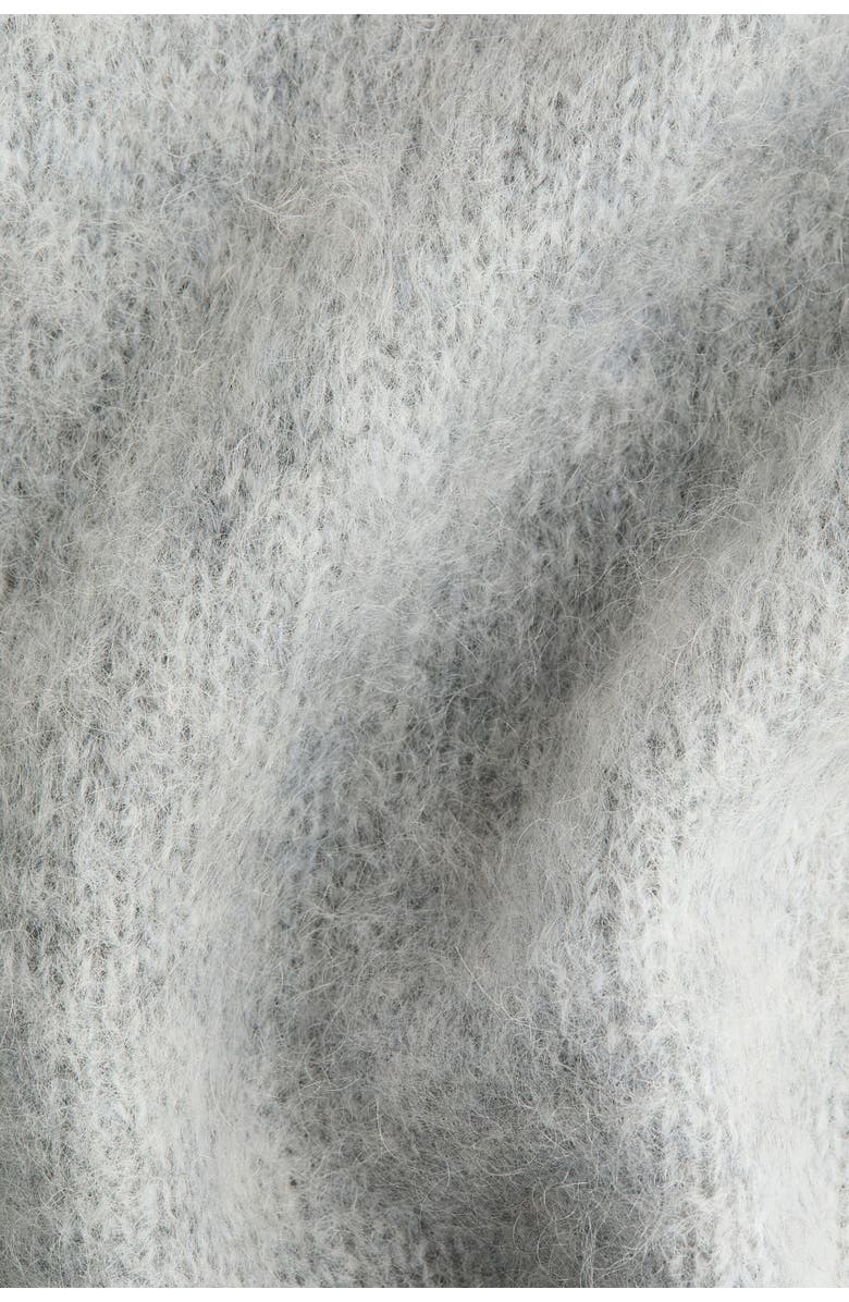 H&M Mohair-blend Top, Alternate, color, Light Gray Melange