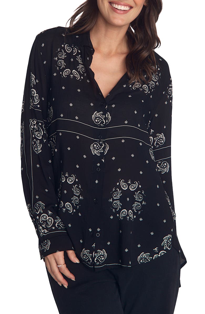Bella Dahl Bandana Print Button-Up Shirt, Main, color, Bandana Print