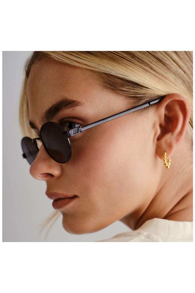 Poseidon Deux 52mm Oval Sunglasses, Alternate, color, MATTE BLACK