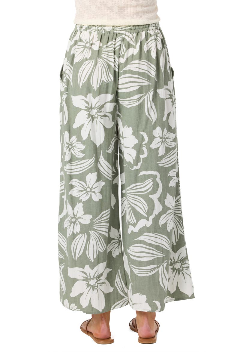 Rosalie Floral Wide Leg Ankle Pants, Alternate, color, SEA SPRAY
