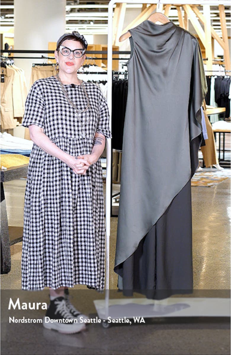 Drape Wide Leg Satin Jumpsuit, sales video thumbnail