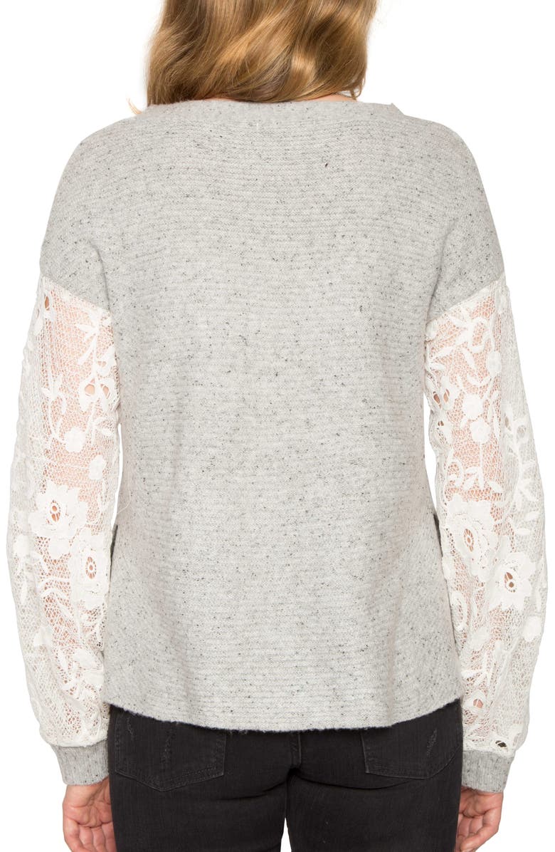 Willow & Clay Lace Sleeve Sweater, Alternate, color, 