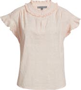 Wit & Wisdom Embroidered Split Neck Top