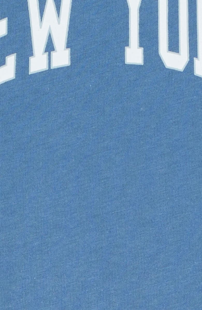 Tucker + Tate Kids' Ruffle Sleeve Cotton Graphic T-Shirt, Alternate, color, Blue Coronet New York