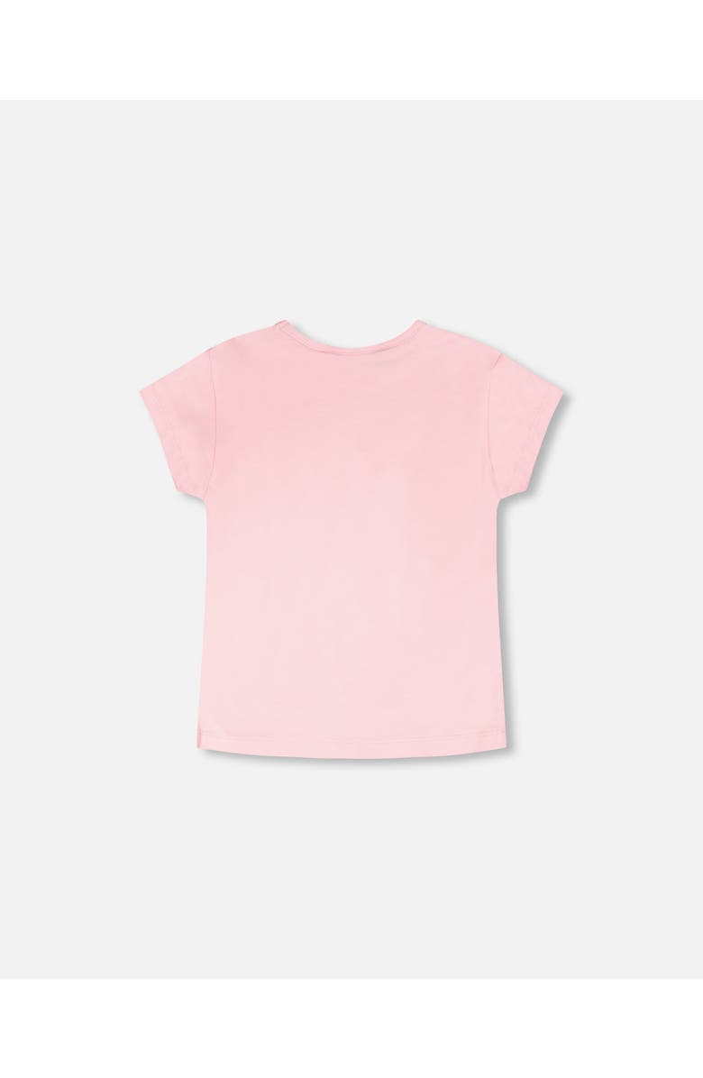Deux par Deux Organic Cotton Jersey Ice Cream Short Sleeve T-Shirt, Alternate, color, Pink