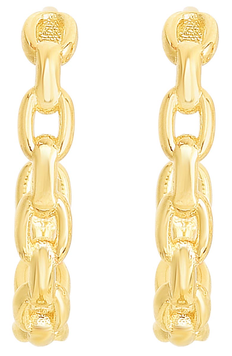 KARAT RUSH 14K Gold Chain Link Hoop Earrings, Alternate, color, Yellow Gold