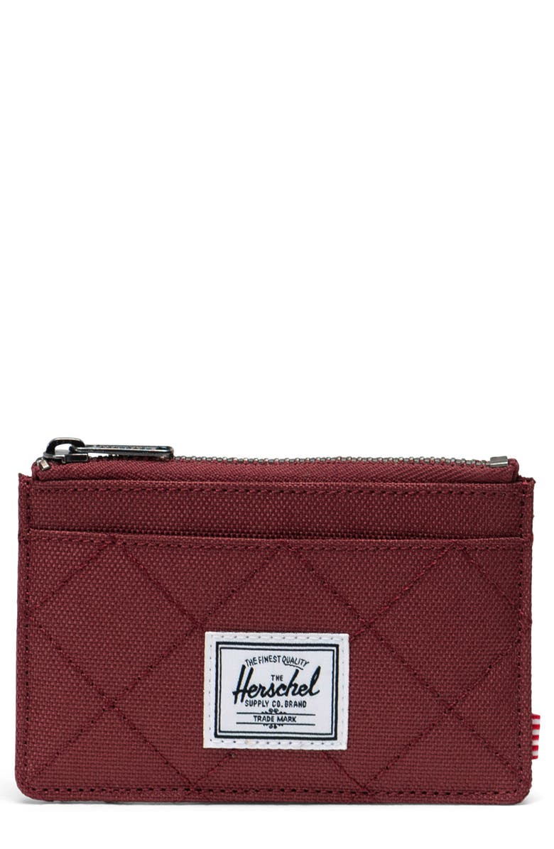 Herschel Supply Co. Oscar RFID Recycled Polyester Card Case, Main, color, 