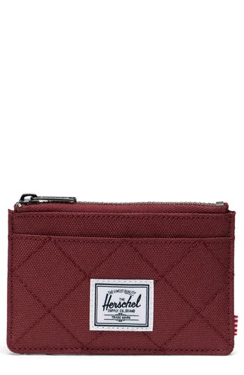 Herschel Supply Co . Oscar Rfid Recycled Polyester Card Case In Red
