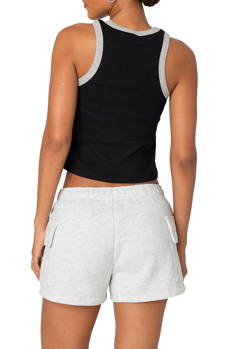 Wes Contrast Trim Tank Top, Alternate, color, BLACK