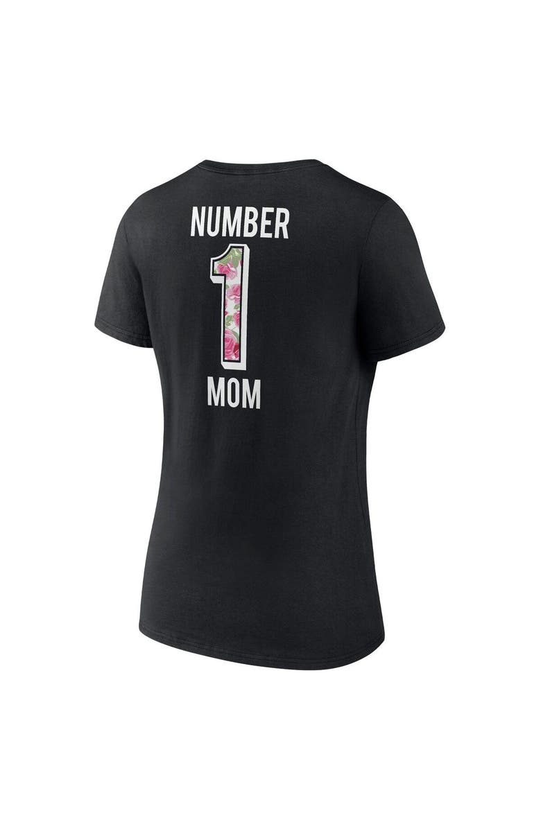 FANATICS Women's Fanatics Branded Black Cincinnati Bengals Plus Size Mother's Day #1 Mom V-Neck T-Shirt, Alternate, color, 