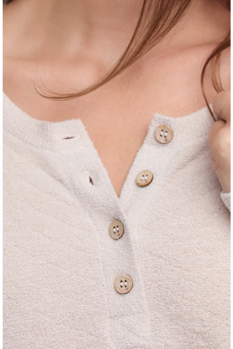 CozyChic Ultra Lite Diamond Quilt Henley Pajamas, Alternate, color, STONE