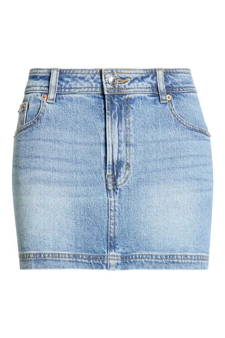 Bella Mid Rise Miniskirt, Main, color, DARK INDIGO
