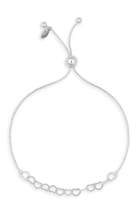 Micro Heart Frontal Slider Bracelet