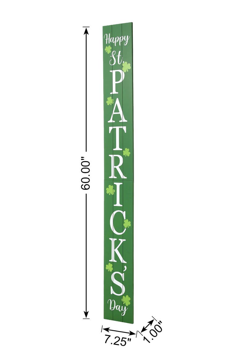 60"L Wooden St. Patrick's Porch Sign, Alternate, color, Green