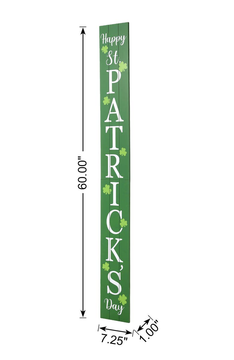 Glitzhome 60"L Wooden St. Patrick's Porch Sign, Alternate, color, Green