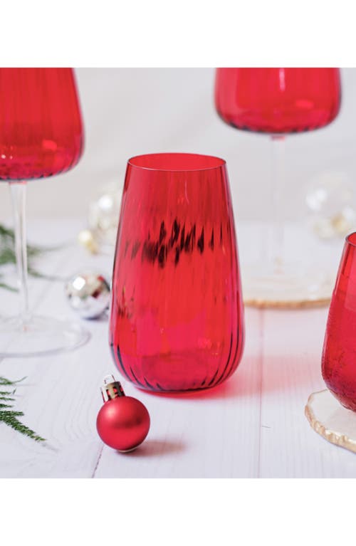 Vietri Francesca Highball Glass In Red
