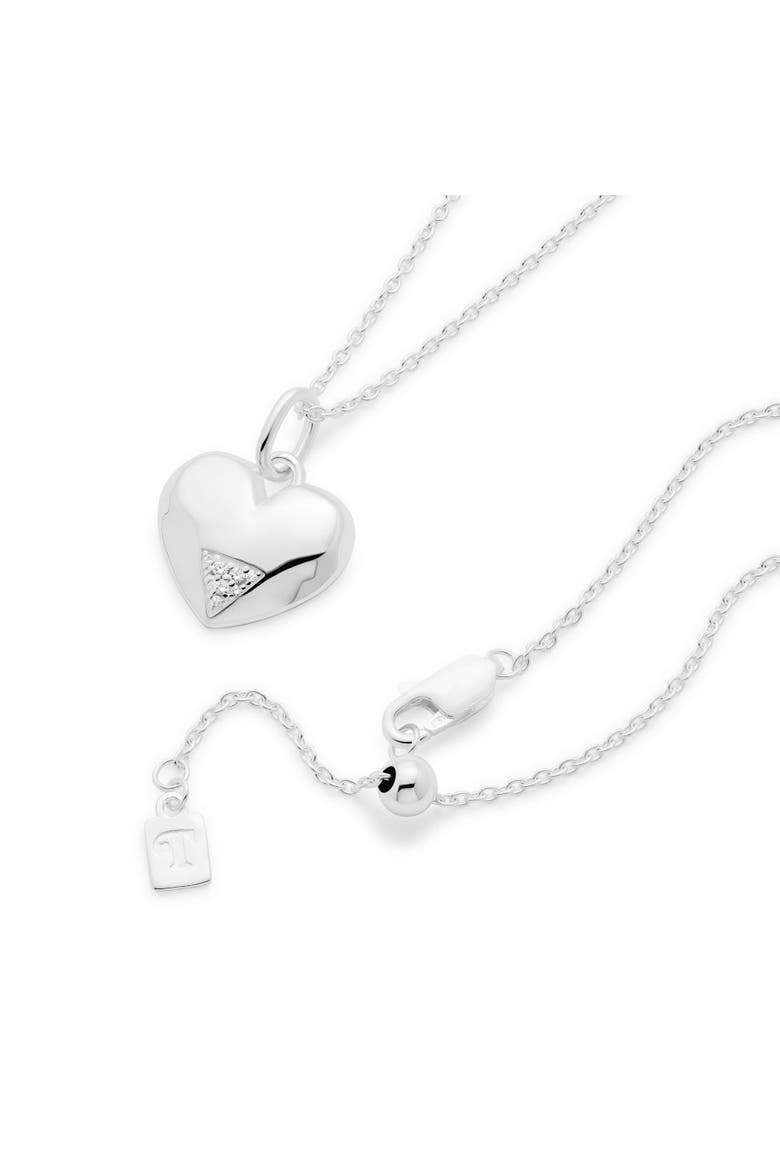 Art Deco Hearts Pendant, Alternate, color, Sterling Silver
