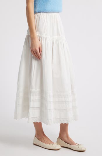 Sebastiane Tiered Organic Cotton Poplin Maxi Skirt