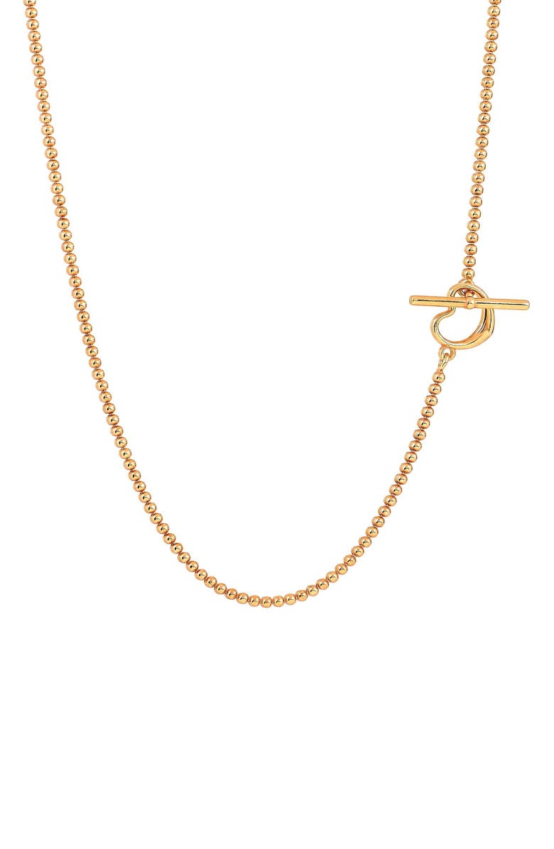 AMERICAN EXCHANGE Primavera Made in Italy Heart Beaded Necklace, Alternate, color, Gold