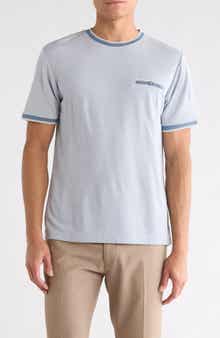 DENIM AND FLOWER Microstripe Chest Pocket T-Shirt