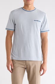 DENIM AND FLOWER Microstripe Chest Pocket T-Shirt