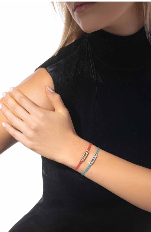 Messika Care Pavé Diamond Friendship Bracelet In Pink