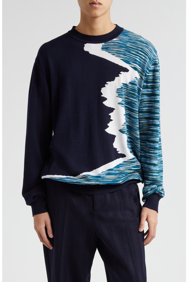 Missoni Intarsia Wave Space Dye Wool Sweater (Men) | Nordstrom