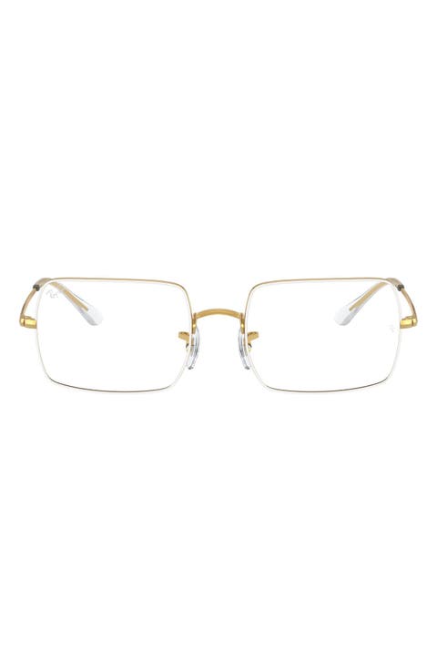 Unisex 54mm Rectangular Optical Glasses
