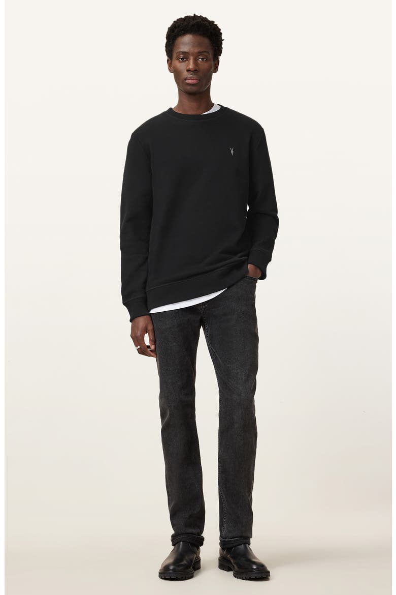 Raven Crewneck Sweatshirt, Alternate, color, BLACK