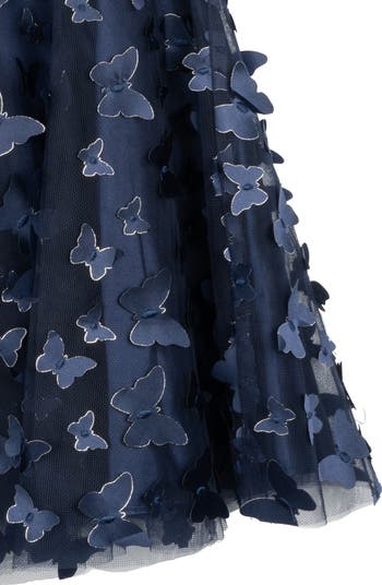 Kids' 3D Butterfly Mesh Dress