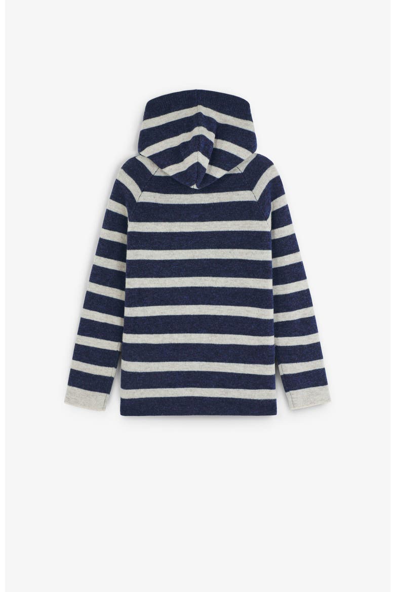 Stripes Hoodie Tricot Kids, Alternate, color, Navystripes