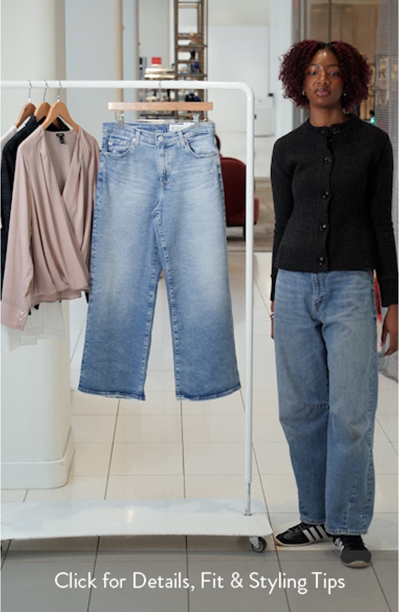 Saige Mid Rise Wide Leg Crop Jeans, sales video thumbnail