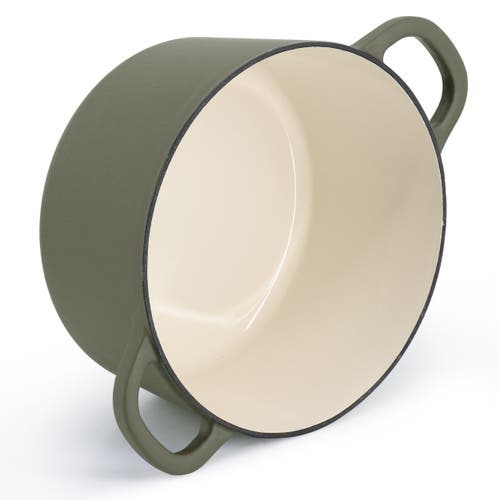 Crock-pot Crockpot 7 Quart Enameled Cast Iron Dutch Oven In Green