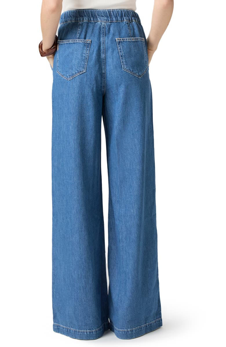 PAIGE Rumi Tie Waist Jeans, Alternate, color, Nimes