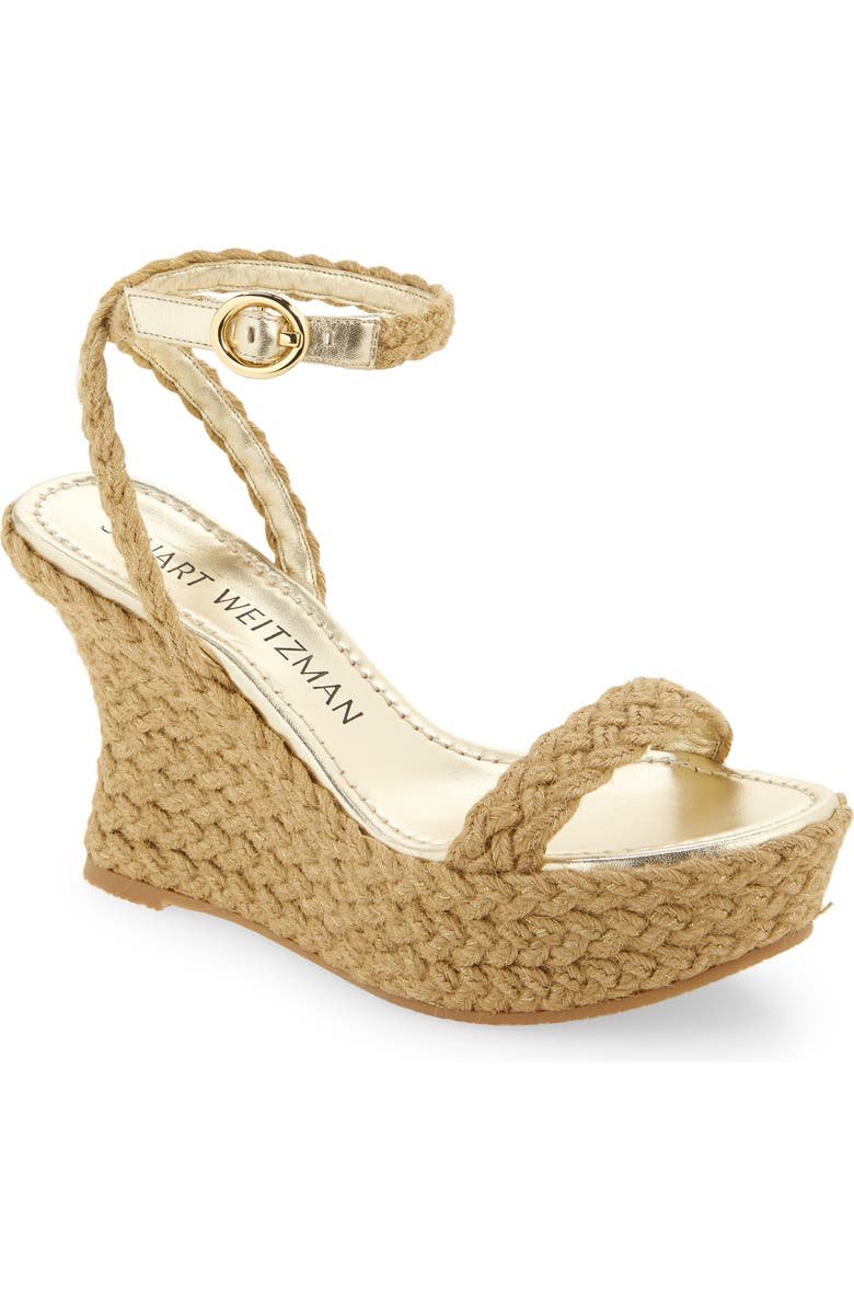 Stuart Weitzman Braida Strap Espadrille Wedge Sandal, Main, color,