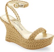 Stuart Weitzman Braida Strap Espadrille Wedge Sandal