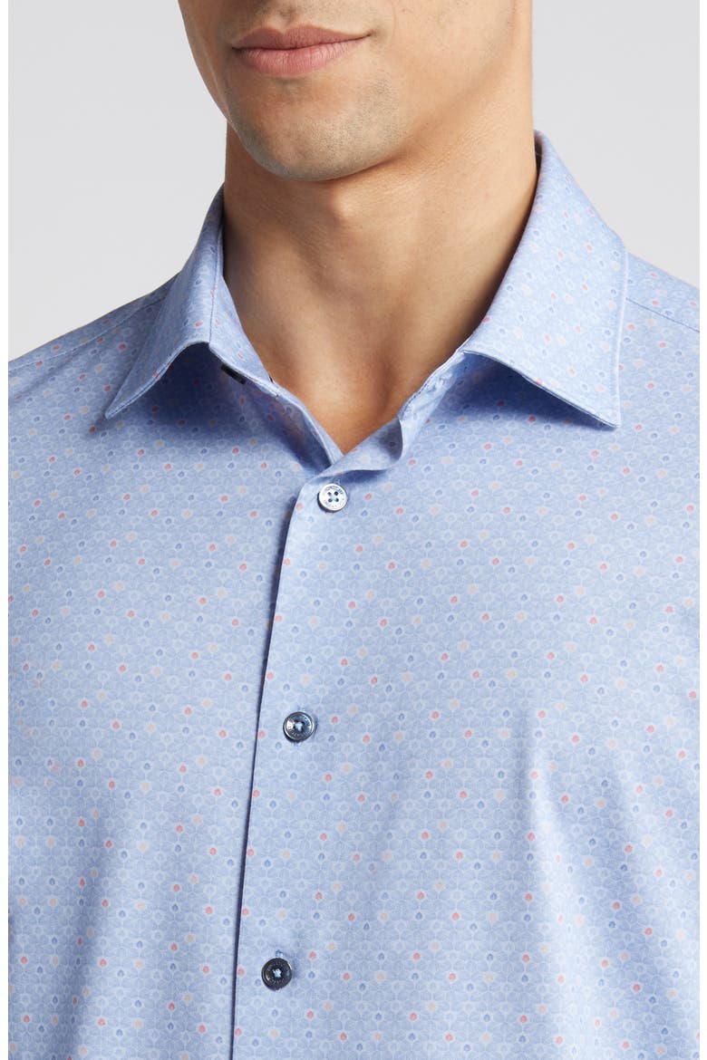 Miles OoohCotton® Short Sleeve Button-Up Shirt, Alternate, color, AIR BLUE