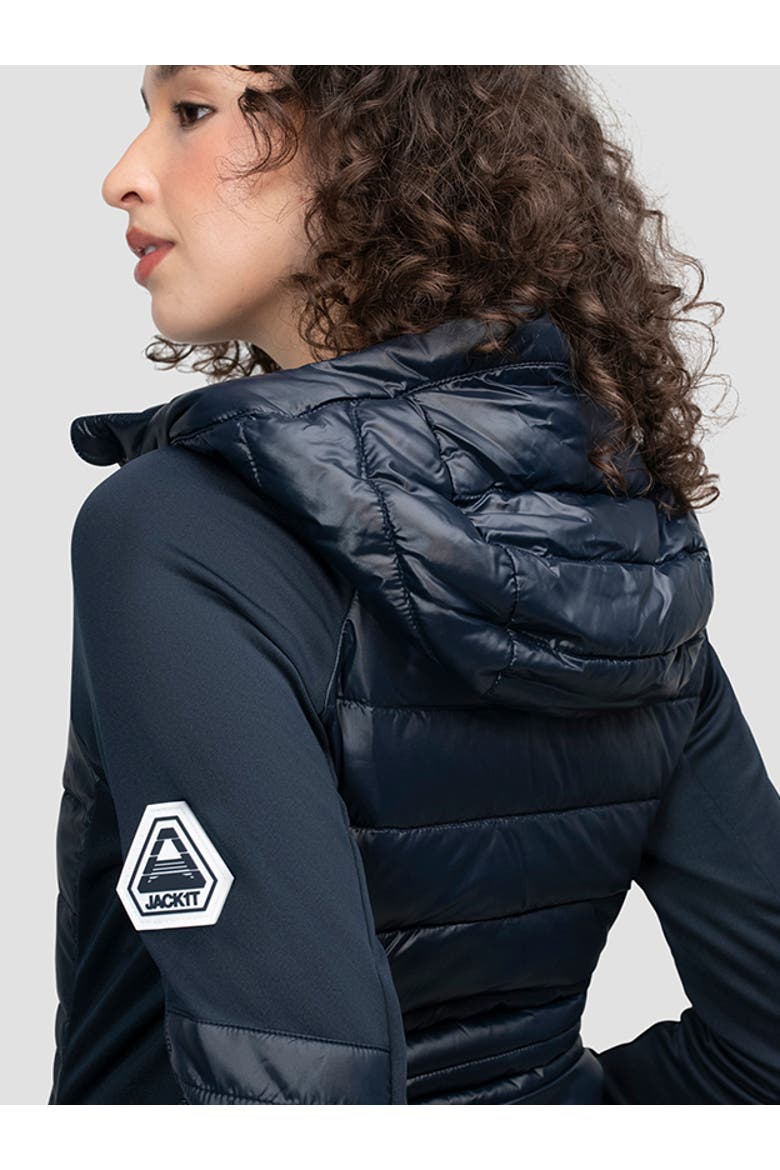 Calypso Hybrid Hooded Jacket, Alternate, color, Navy