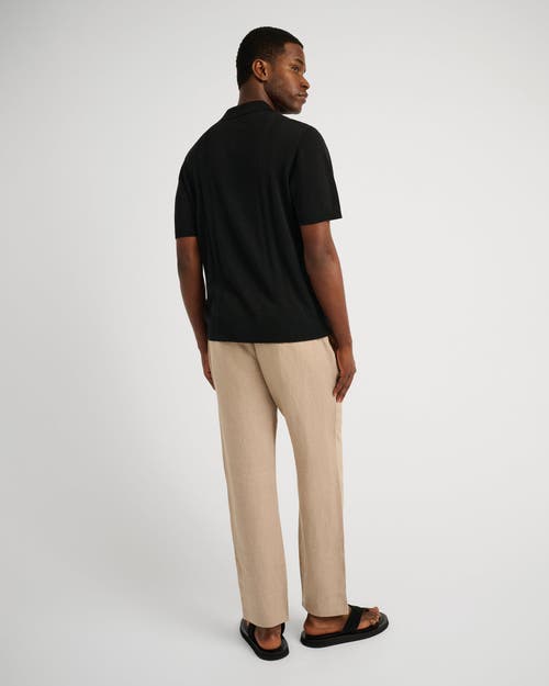 Onia Linen Tapered Pleated Trouser In Brown