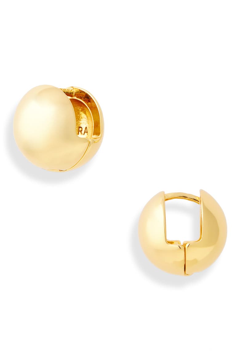 Como Ball Huggie Hoop Earrings, Main, color, GOLD