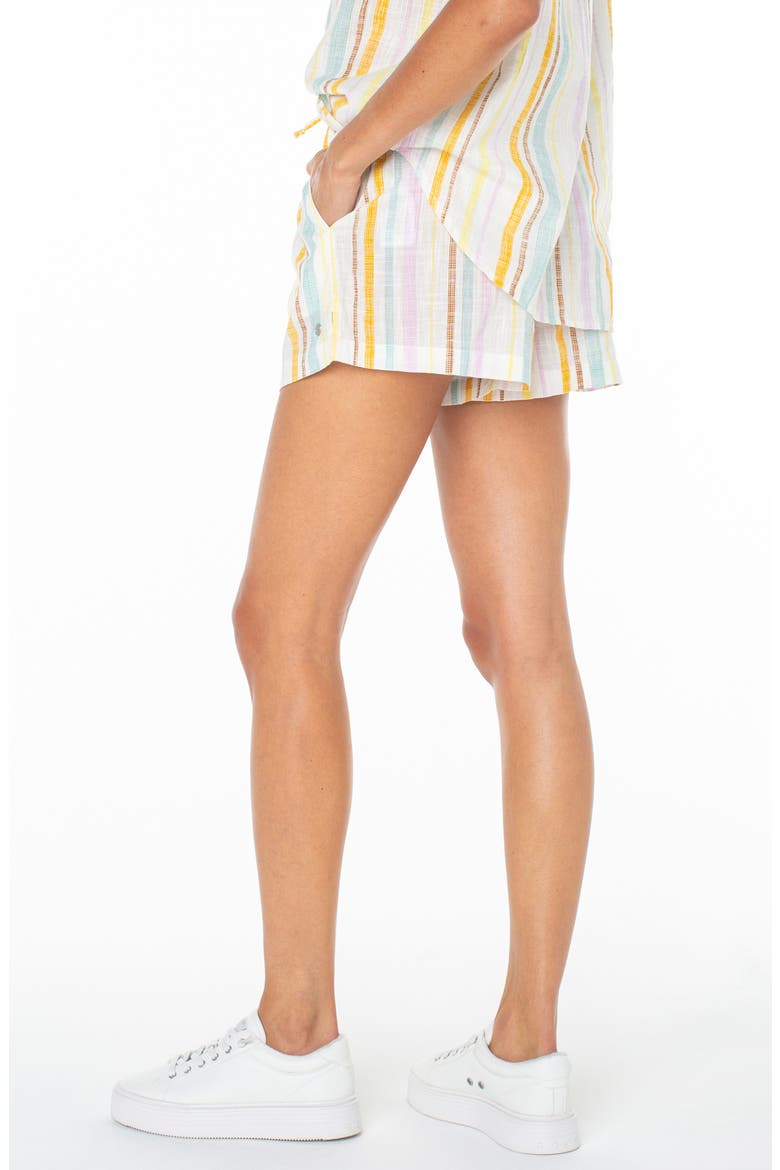 Lekeito Break Stripe Drawstring Shorts, Alternate, color, EGRET