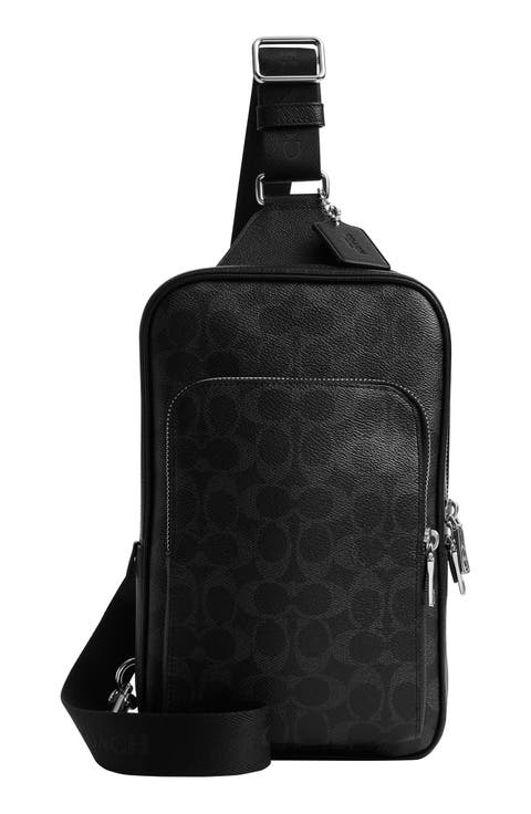 Felix Signature Coated Canvas & Leather Sling Bag