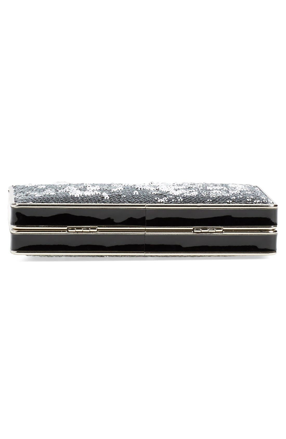 Sequin Box Clutch, Alternate, color, BLACK