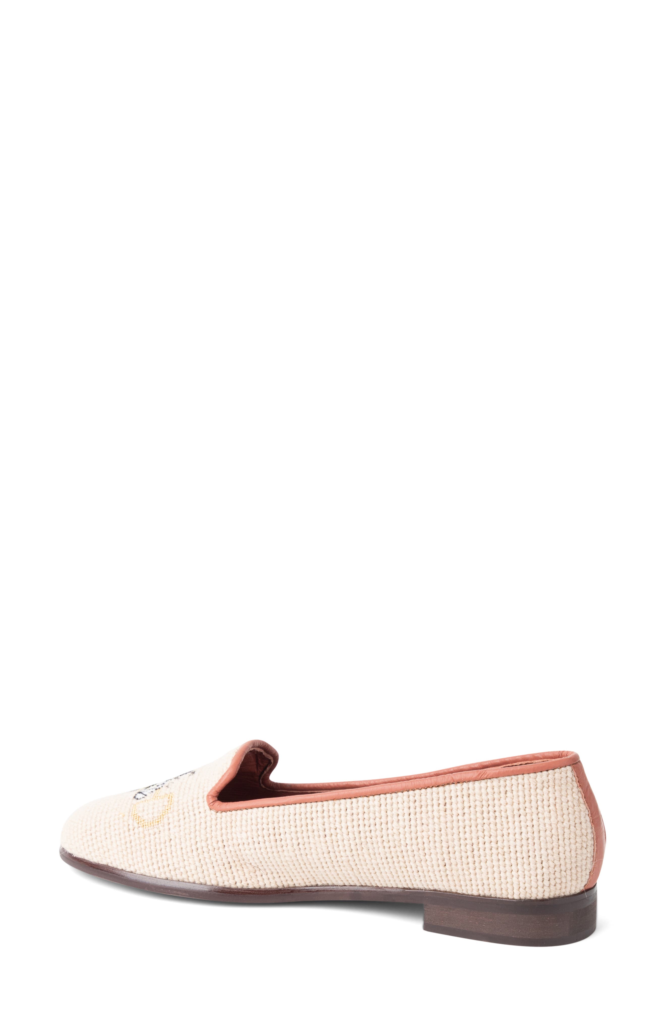 ByPaige Needlepoint Bee Flat, Alternate, color, Tan