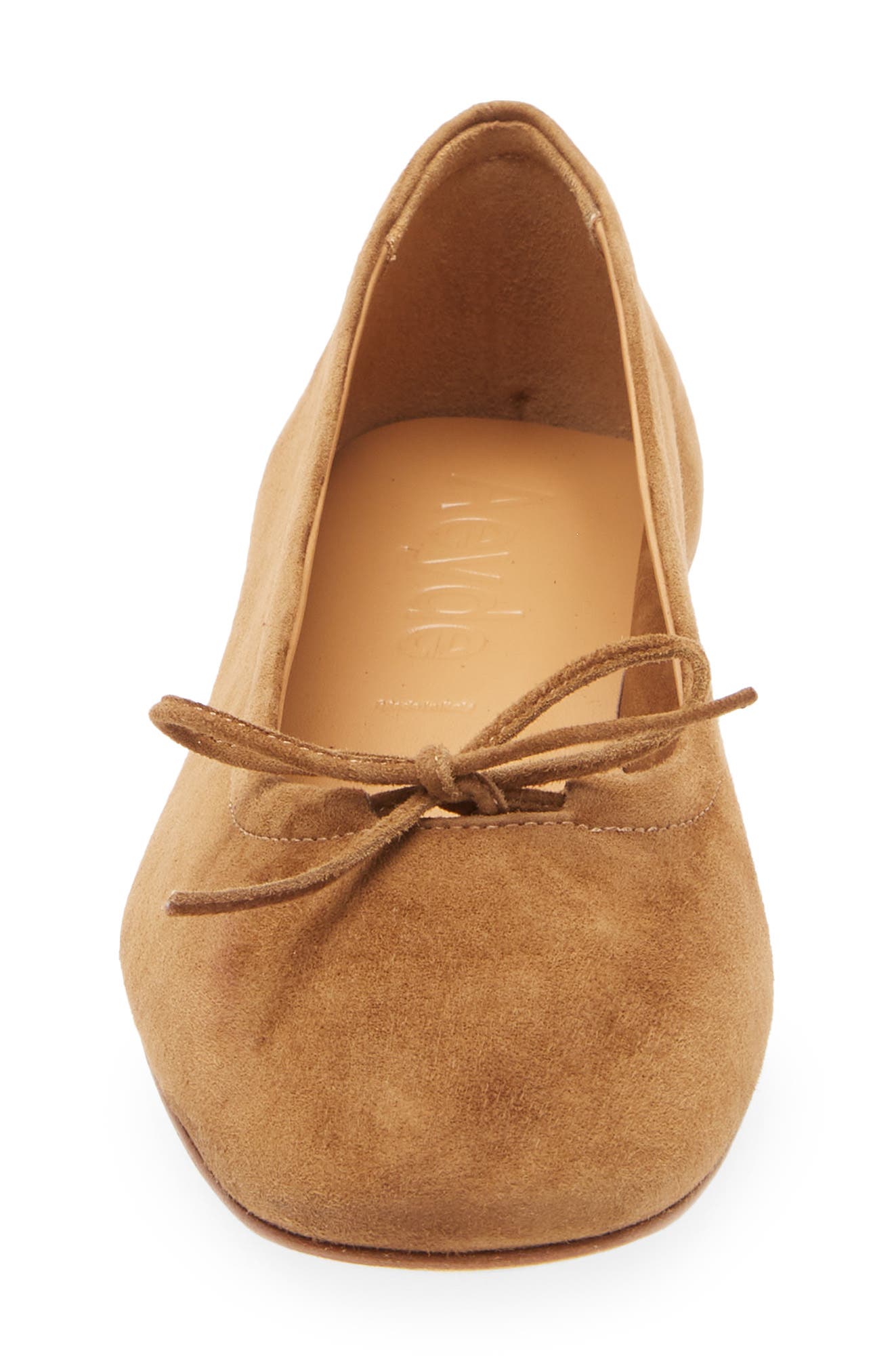 aeyde Delfina Ballet Flat, Alternate, color, Tobacco