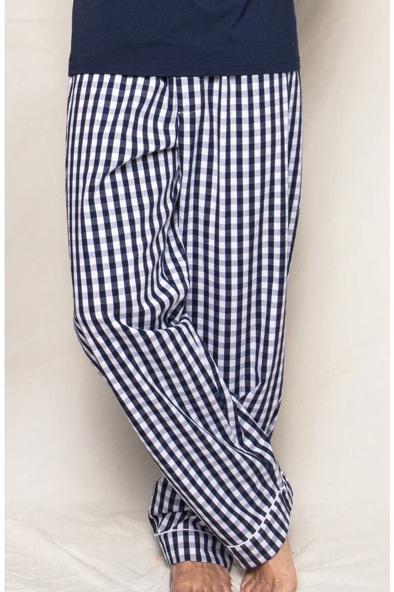 Gingham Twill Pants, Alternate, color, NAVY