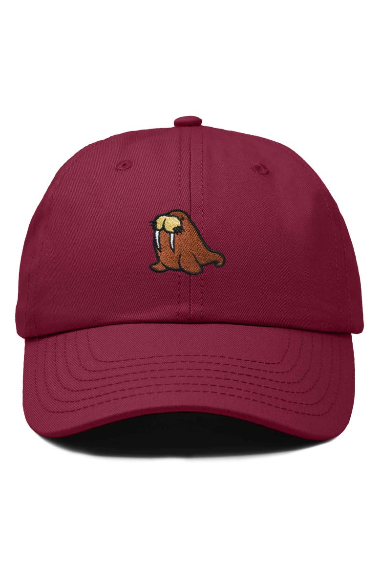 Walrus Embroidered Outdoor Cap, Main, color, Maroon