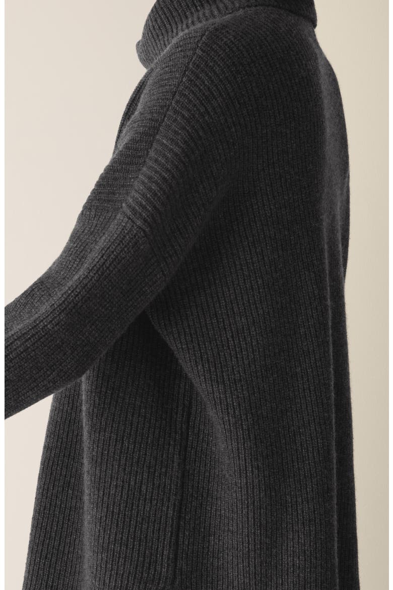 Rib Turtleneck Sweater, Alternate, color, CHARCOAL