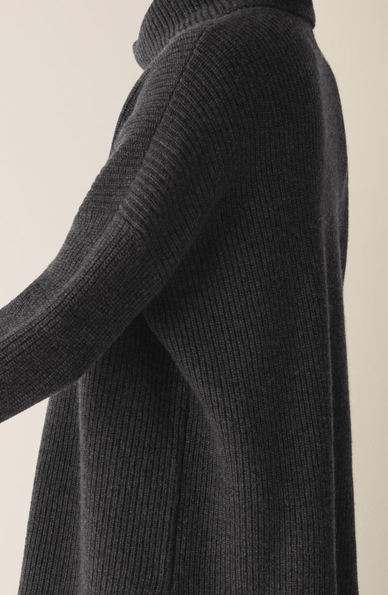 Eileen Fisher Rib Turtleneck Sweater, Alternate, color, Charcoal